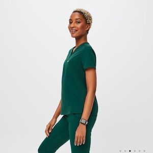 FIGS Forest Green Catarina Scrub top